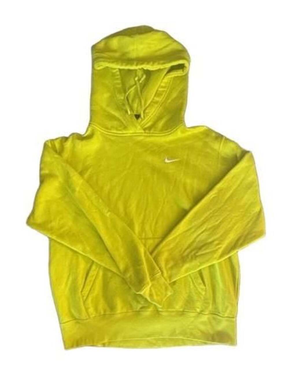Nike Hoodie Size M Neon Yellow Mini Swoosh Pullover
